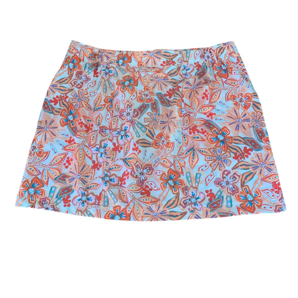Ripskirt Hawaii Pinwheel Tropical Front Tie Skirt QuickDry Beach Travel Sz XXL - Picture 3 of 11